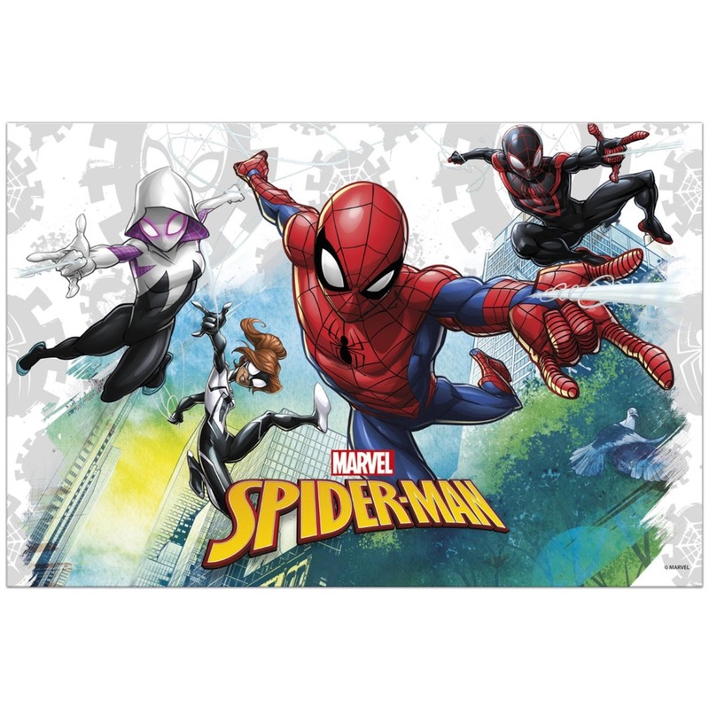 1x Marvel Spiderman feestartikelen tafelkleedjes 120 x 180 cm kunststof/plastic Top Merken Winkel